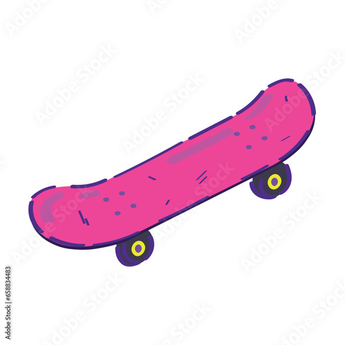 Skate board on white background