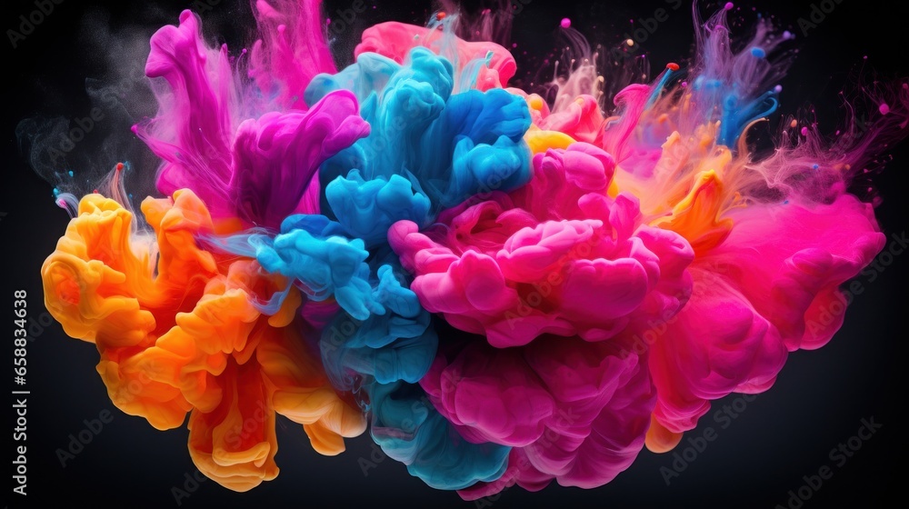 Obraz premium a colorful cloud of ink