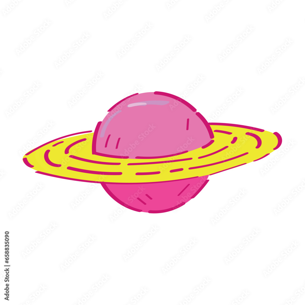 Icon of planet Saturn on white background Icon of planet Saturn on white background