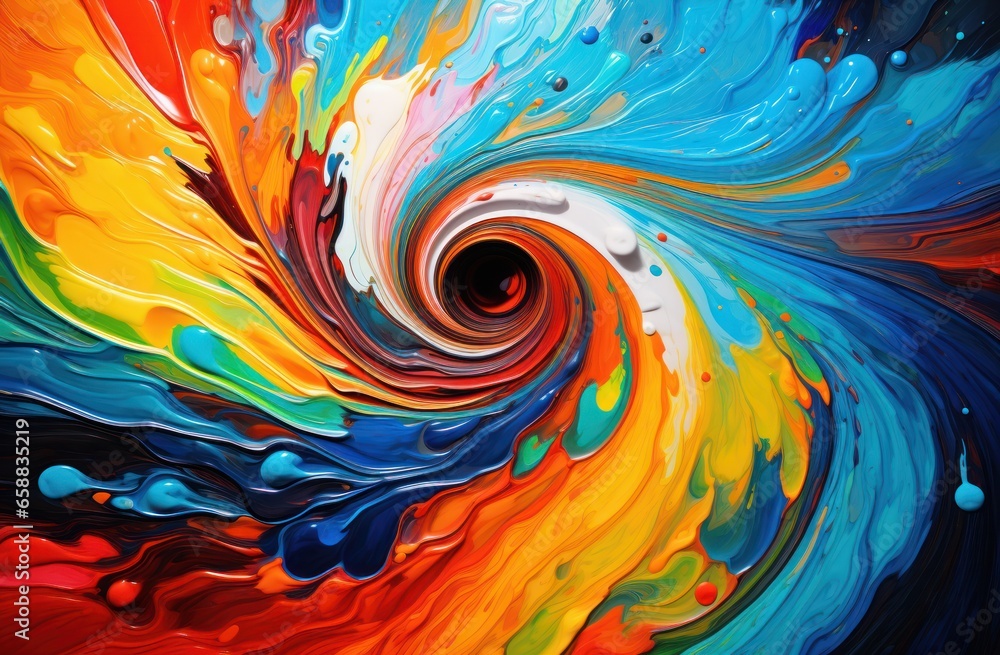 a colorful swirl of paint