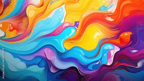 a colorful swirls of paint