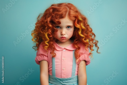 a girl with red hair
