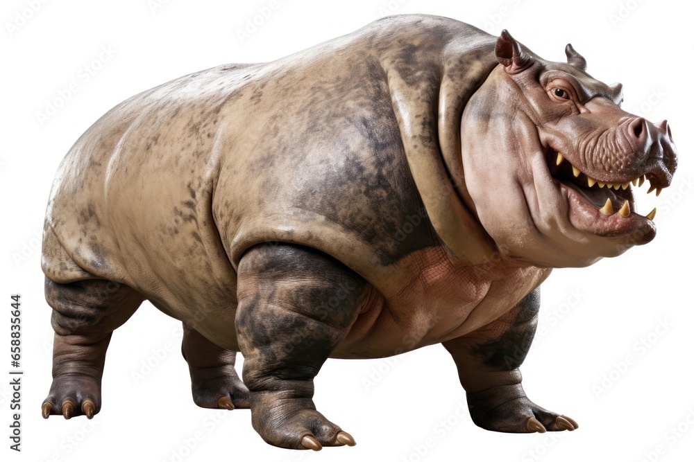Fototapeta premium a large hippo with large teeth