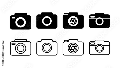 Camera Icon in trendy flat style isolated. Camera symbol web site design