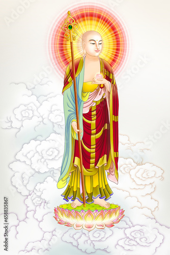 Bodhisattva King Ksitigarbha of the Great Vow (Earth Store Bodhisattva)