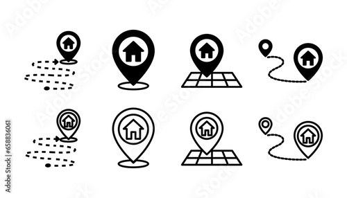 Address icon vector. location icon. address symbol. pin