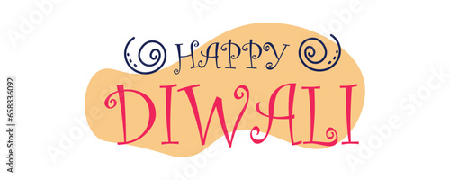 Text HAPPY DIWALI on white background