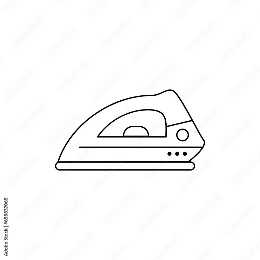 Modern drawn iron on white background Modern drawn iron on white background