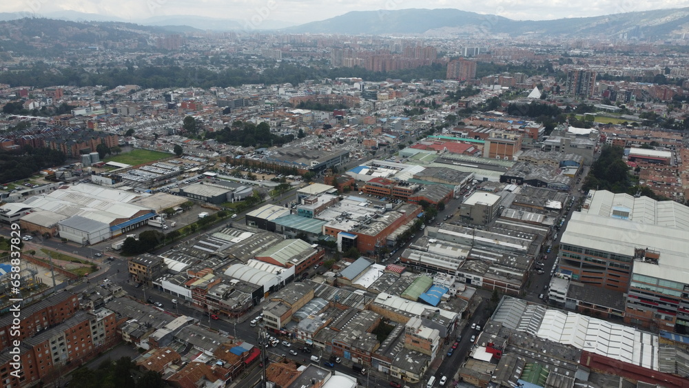Fototapeta premium panoramic view of bogota with its streets