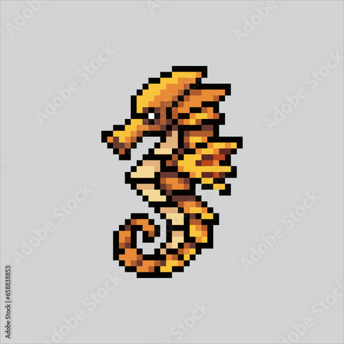 Pixel art illustration Seahorse. Pixelated Seahorse. Ocean Seahorse
icon pixelated for the pixel art game and icon for website and video game.
old school retro.