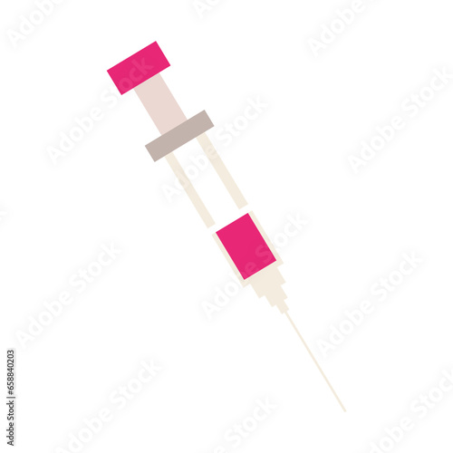 Contraceptive injection on white background