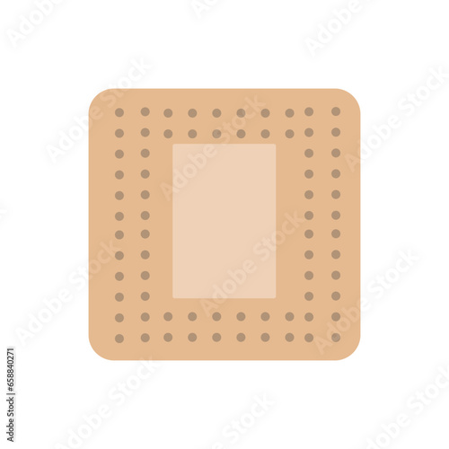 Contraceptive patch on white background
