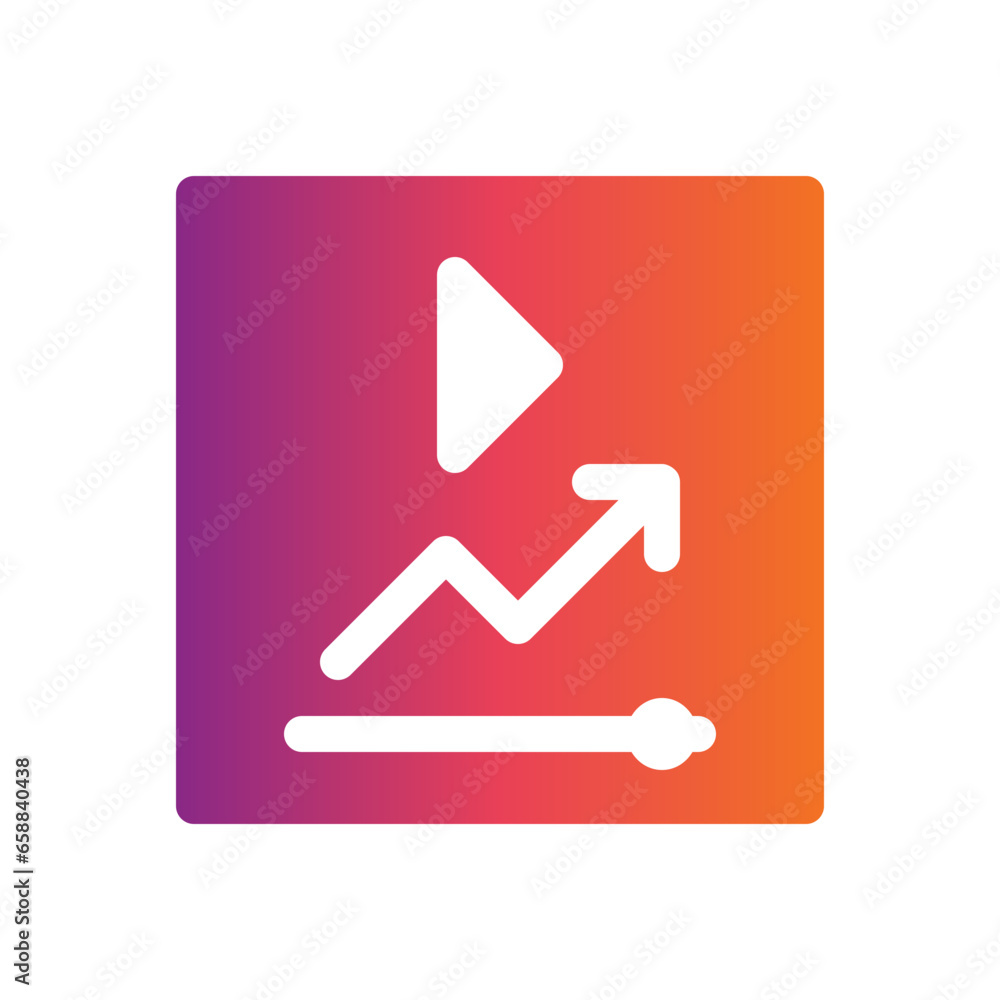 video marketing flat gradient icon video marketing flat gradient icon