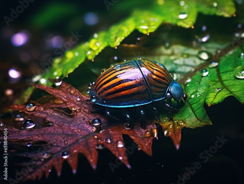beetle on a leaf photo