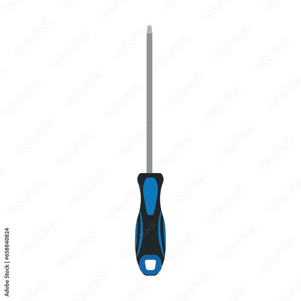 Drawn screwdriver on white background Drawn screwdriver on white background
