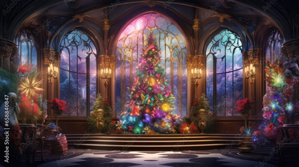 Obraz premium Indoor Christmas Tree