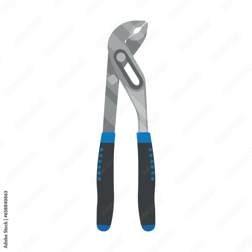 Obraz premium Rib joint pliers on white background