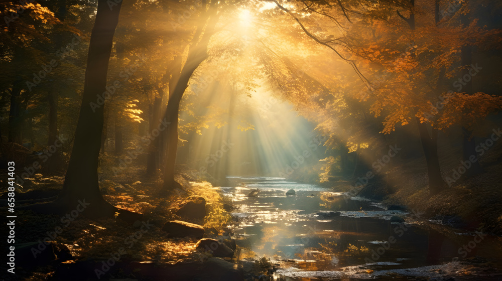 sun rays in the forest wallpaper sun rays in the forest wallpaper