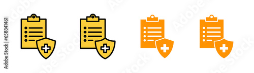 Medical insurance icon set tor for web and mobile app. health insurance sign and symbol