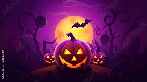 halloween background with pumpkin photo