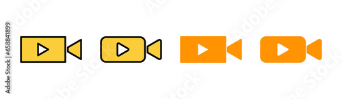 Free Download Video icon set for web and mobile app. video camera sign and symbol. movie sign. cinema - GFXLoad