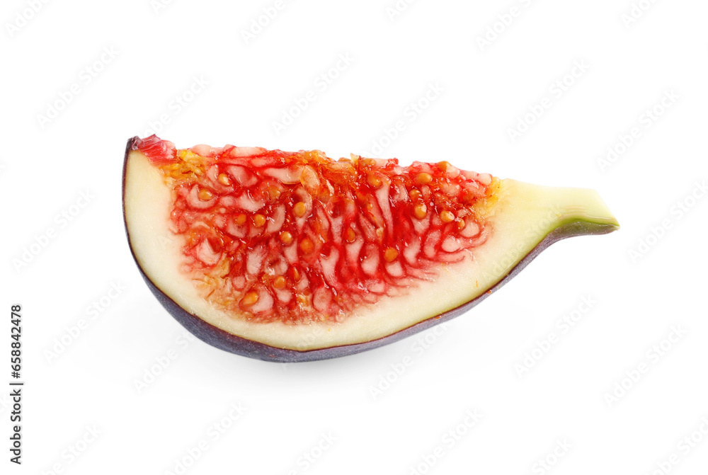Slice of fresh fig isolated on white Slice of fresh fig isolated on white