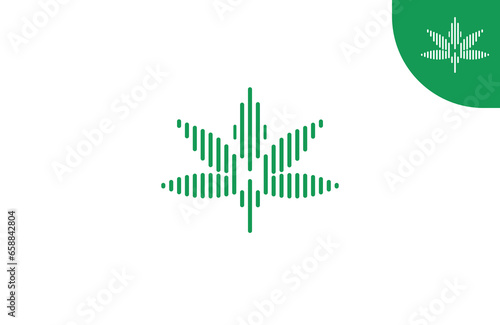 letter h cannabis logo simple and calming perfect for a health or wellness brand