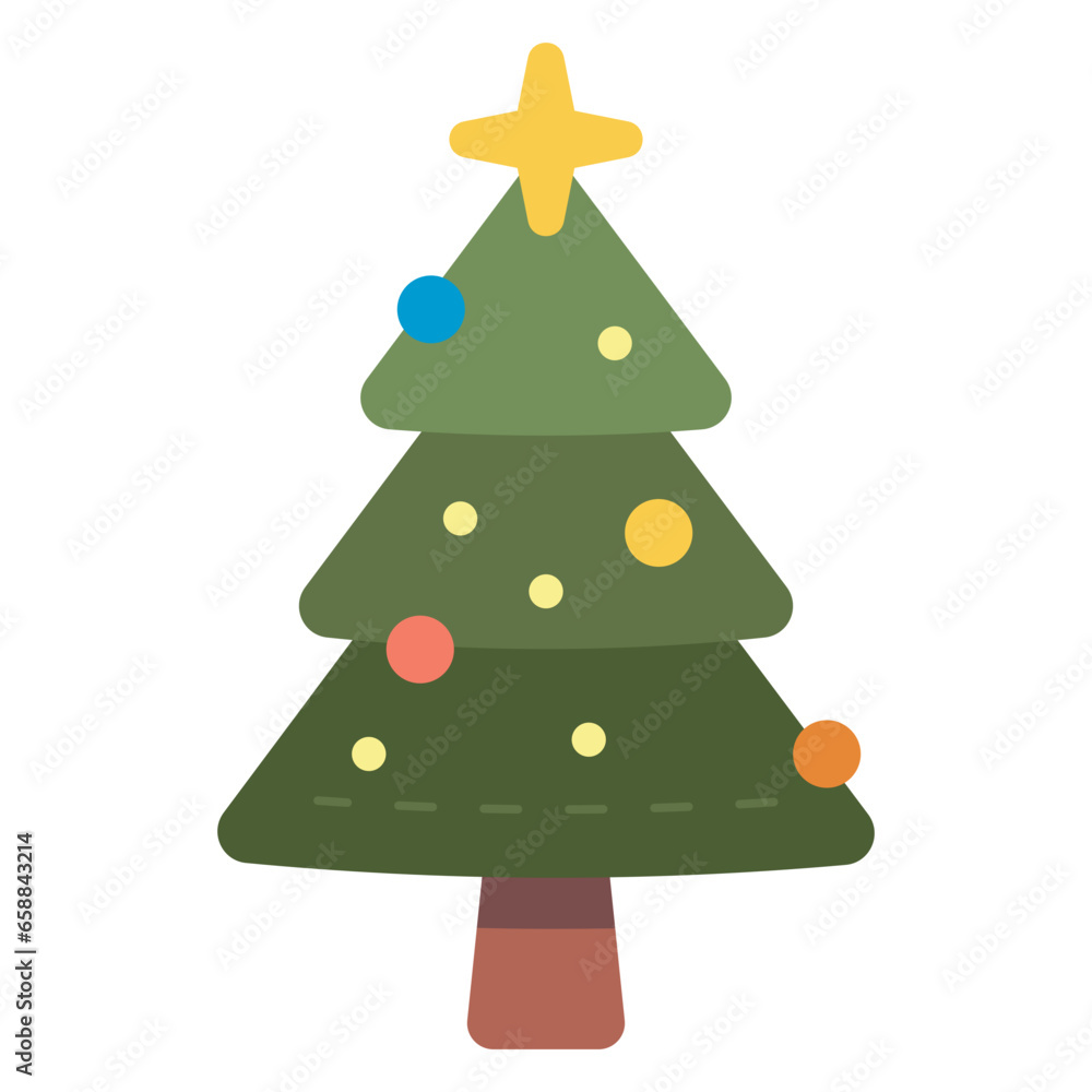 Fototapeta premium christmas tree illustration