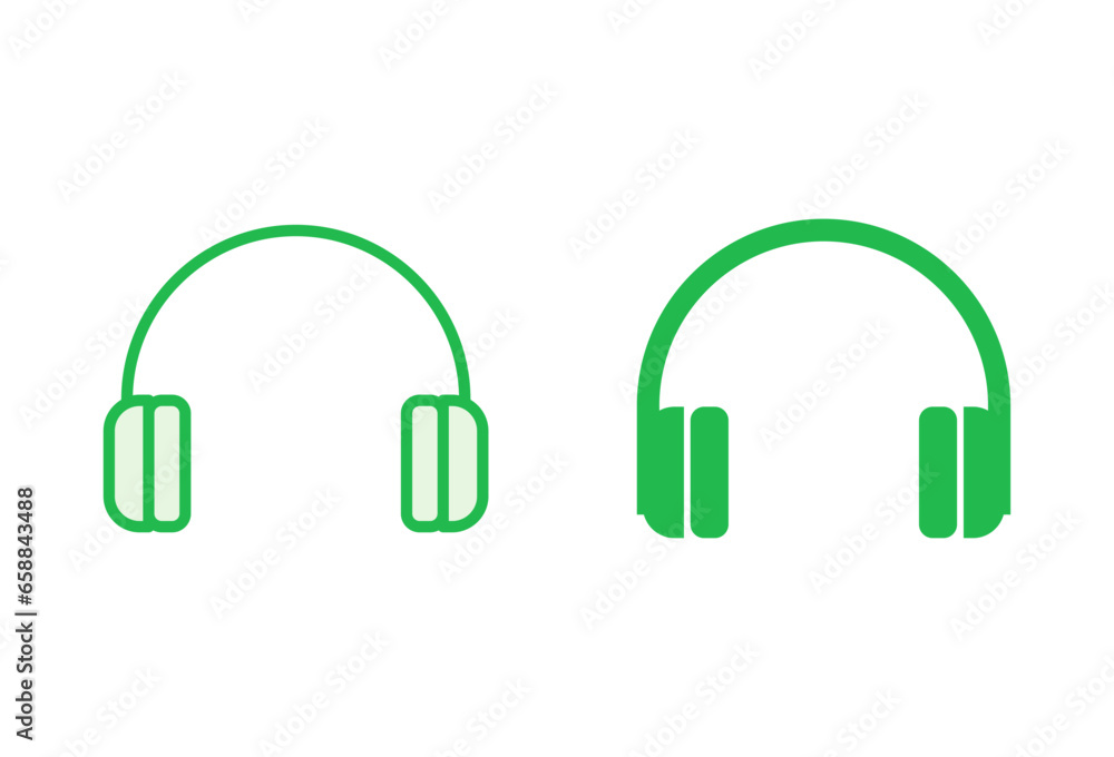 Headphone icon set. Headvector icon symbols Headphone icon set. Headvector icon symbols
