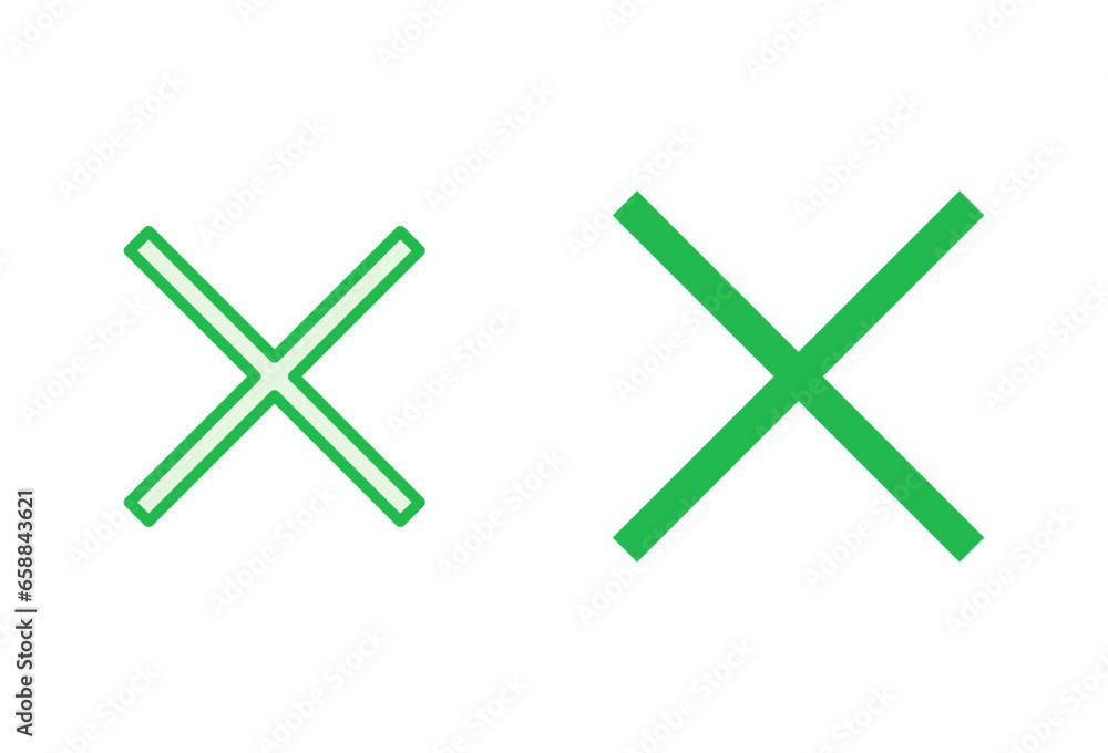 Obraz premium Close icon set. Delete icon vector. cross sign