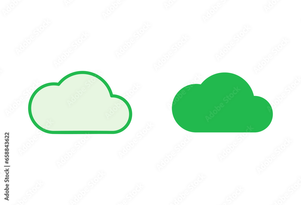 Cloud icon set. cloud vector icon Cloud icon set. cloud vector icon