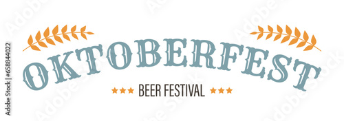 Banner for Oktoberfest on white background