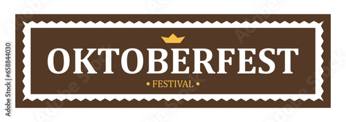 Banner for Oktoberfest on white background