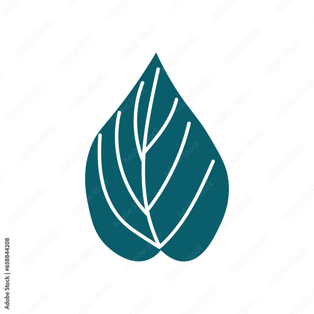 Green leaf on white background Green leaf on white background