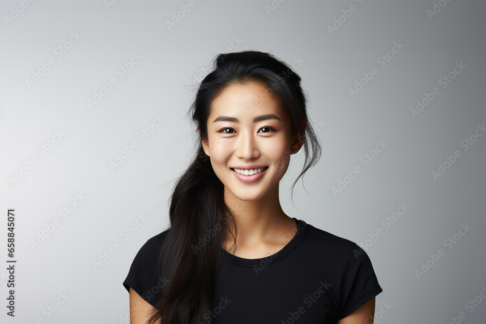 Portrait of a Asian woman standing and looking at the camera. Face of healthy woman, Lifestyle portrait photography. Portrait of a Asian woman standing and looking at the camera. Face of healthy woman, Lifestyle portrait photography.