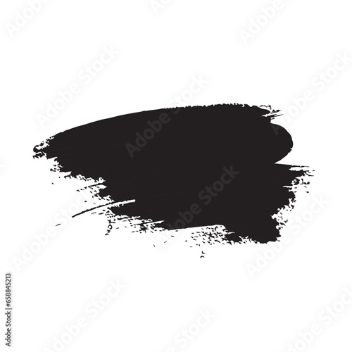 Black paint stroke on white...