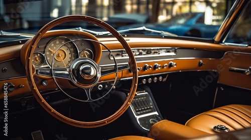 vintage car steering wheel © AB malik