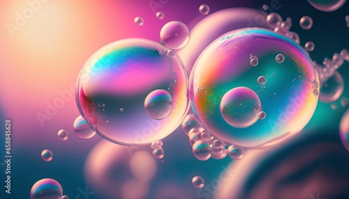 bubble drifting in the wind, with soft colors © fitpinkcat84