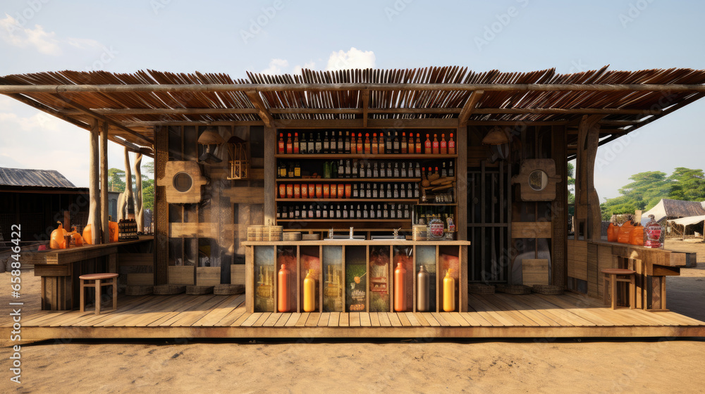 Designing a small liquor store in Isaan, Thailand, using locally available materials can blend traditional elements with modern functionality. Designing a small liquor store in Isaan, Thailand, using locally available materials can blend traditional elements with modern functionality.