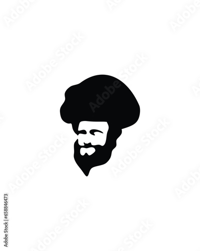 men's barber and salon icon vector illustration logo design
