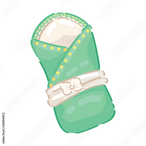 Baby swaddle on white background