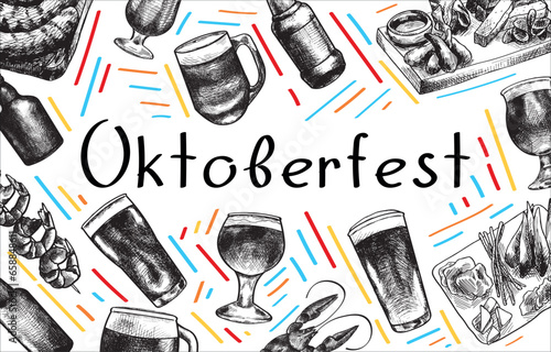 Banner with word OKTOBERFES...