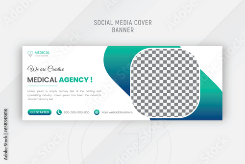 Medical healthcare facebook timeline cover and web banner template