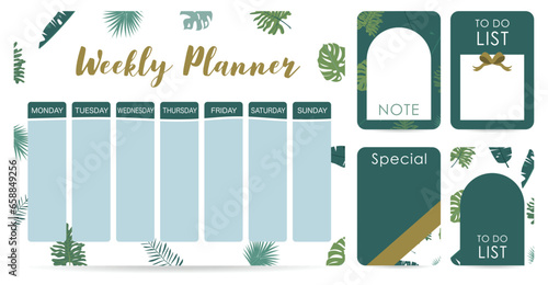 weekly planner.week start on sunday with safari style that use for horizontal digital