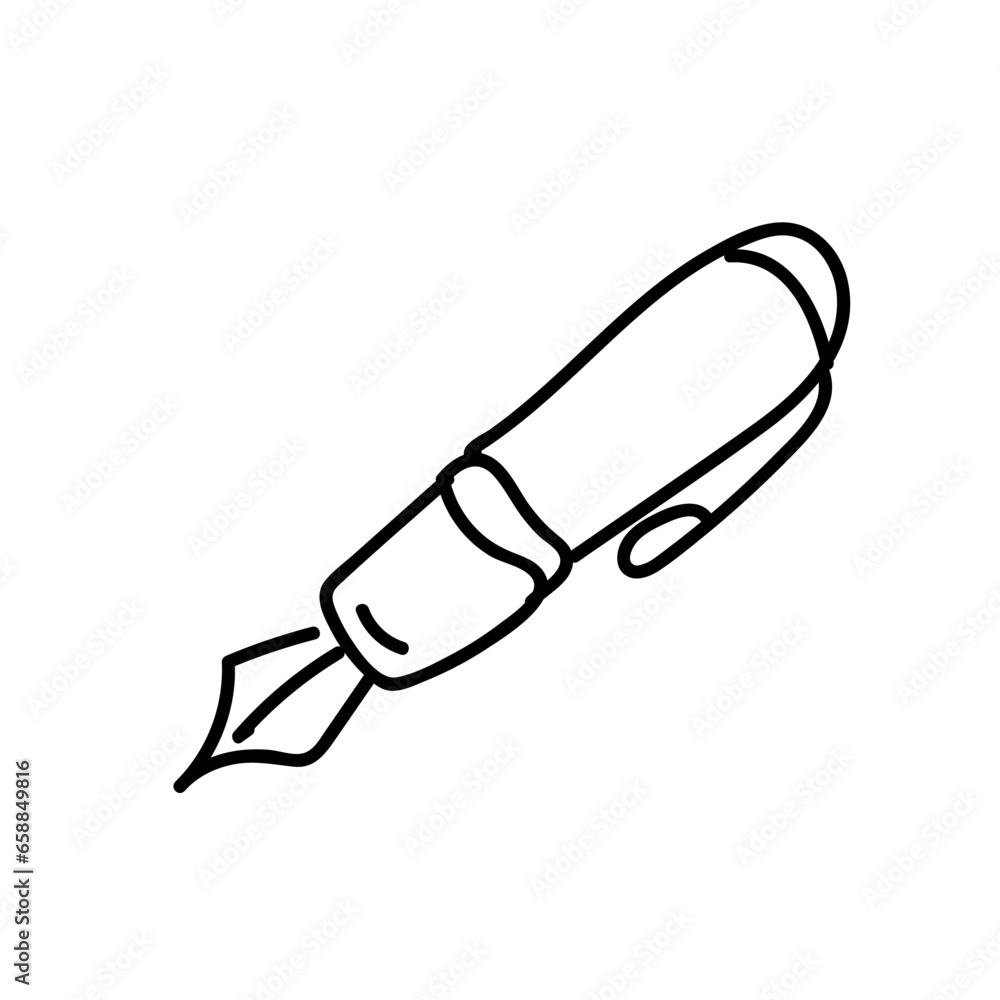 Fountain pen on white background Fountain pen on white background
