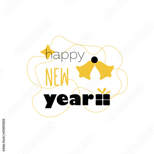 Text HAPPY NEW YEAR on whit...