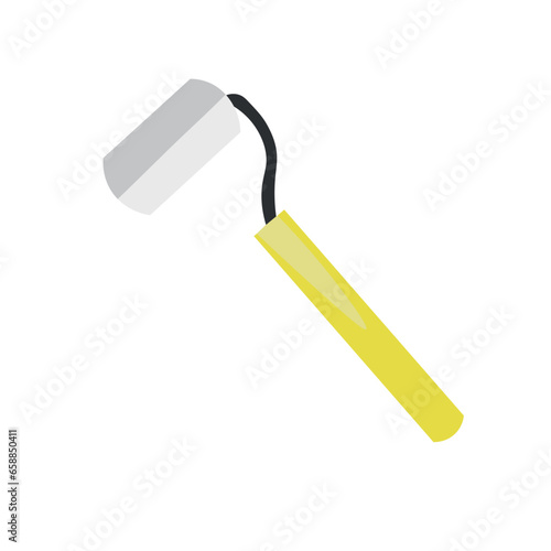 Paint roller on white background