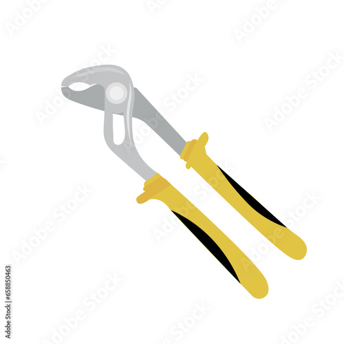 Rib joint pliers on white background