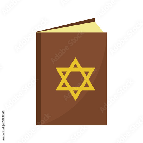 Jewish Torah book on white background
