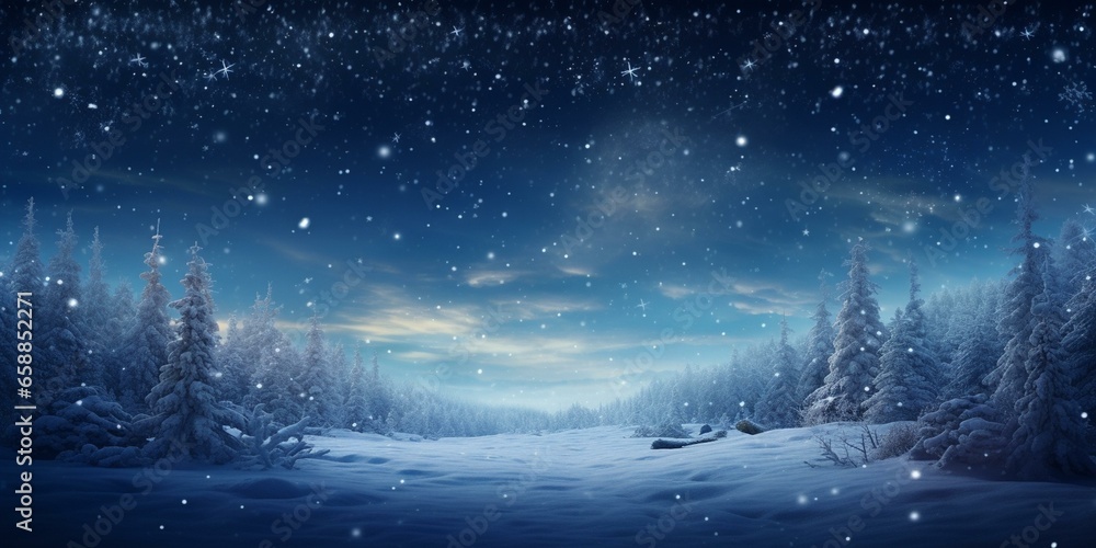 Fototapeta premium christmas snowy winter snowflakes falling background cinematic